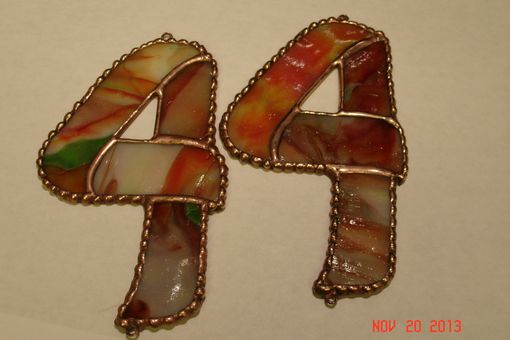 Custom Made Stained Glass House Numbers