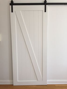 Custom Made Distressed White Barn Door
