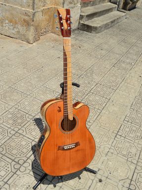 Custom Made Pinol Guitars And Ukuleles Solid Cocobolo Rosewood  Body/Mahogany Top (Free Shipping)