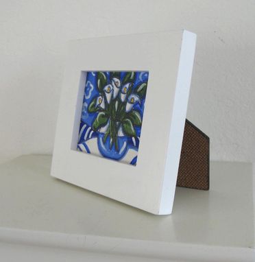 Custom Made Miniature Still Life Painting, Original Calla Lilies Acrylic Painting