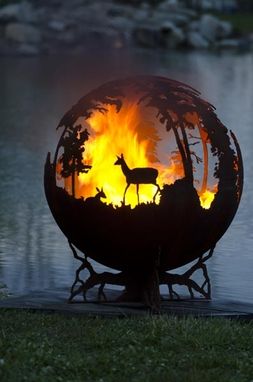 Custom Made Custom Up North Fire Pit Sphere - 37 Inches