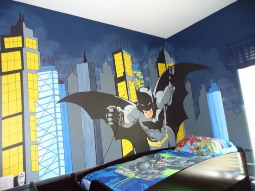 Custom Made Gotham City And Batman Control Room Mural