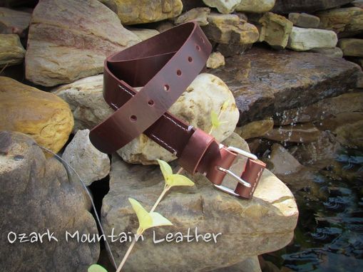Custom Made Copper Tornado Rustic Leather Belt