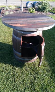 Custom Made Rustic Wine Barrel Table