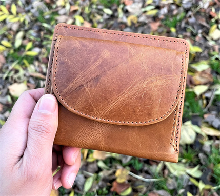 Custom Made Handmade Girl's Women Genuine Leather Rfid Protected Wallet