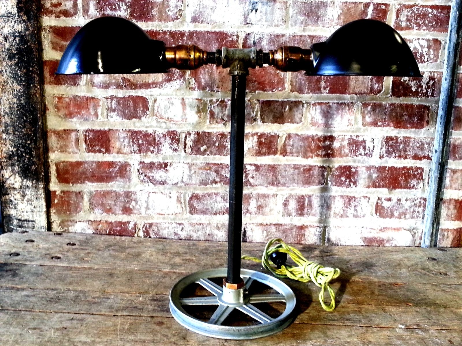 Custom Industrial Style Table Lamp Inspired By 1930'S Industrial Factory Lighting by Reborn