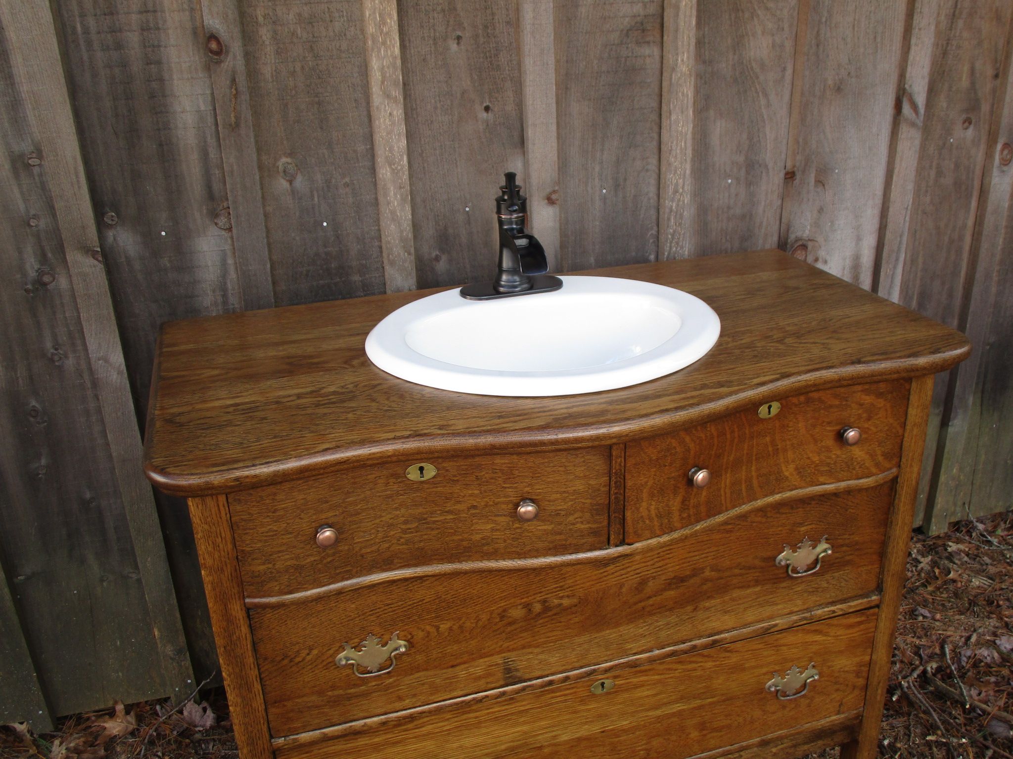 BATHROOM VANITY ANTIQUE We Find & Convert From Antique Furniture