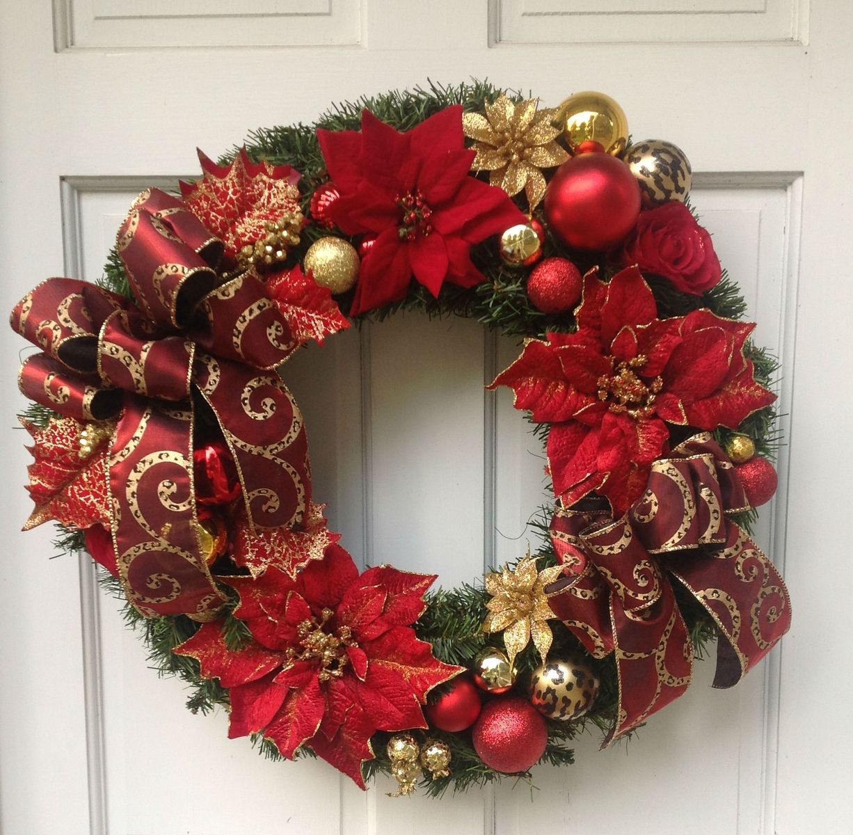 Red And Gold Christmas Wreath 