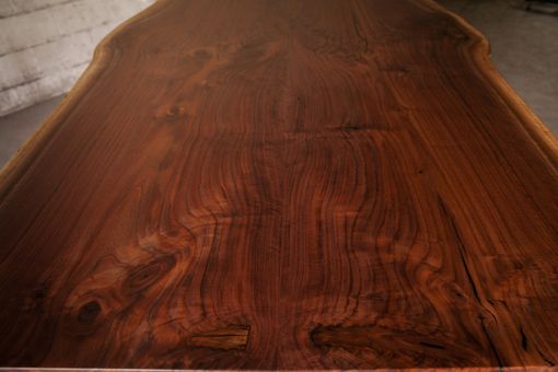 Custom Made Bookmatched Live Edge Walnut Dining Table