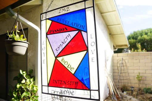 Custom Made Painted "Love" Window