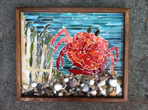 Custom Made Crab Mosaic Wall Art