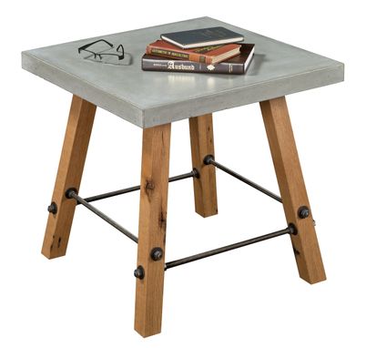 Custom Made Local Yoder Cement Top End Table Industrial Modern