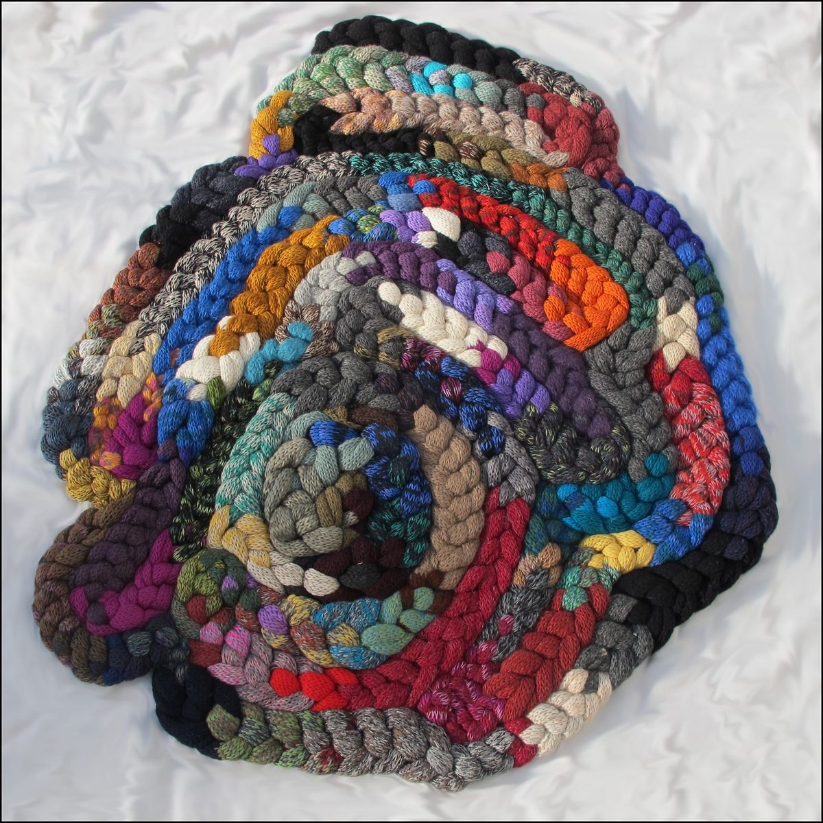 Handmade Giant Knitted Rug by RedLipstickDT Textile Design Studio