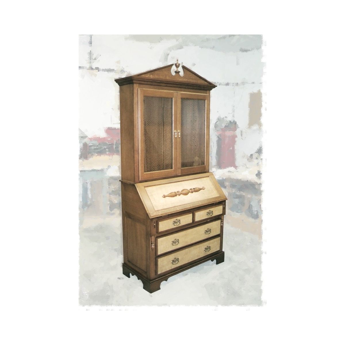 Custom Made Secretary Desk By Heritage Woodworking Custommade Com