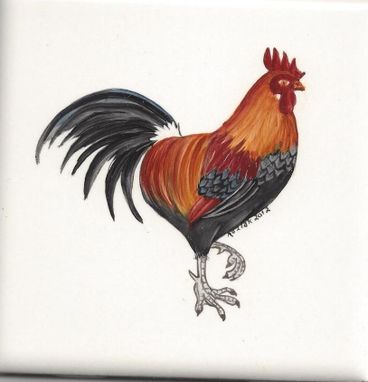 Custom Made Rooster Tile