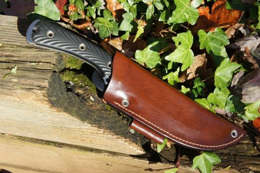 Custom Made Leather Knife Sheath, Kydex And Sheepskin Lined