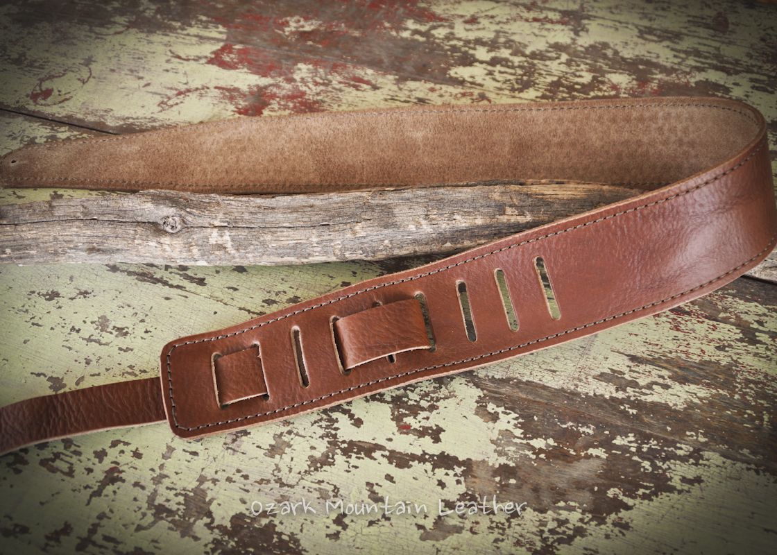 Buy Handmade Custom Leather Guitar Strap, made to order from Ozark