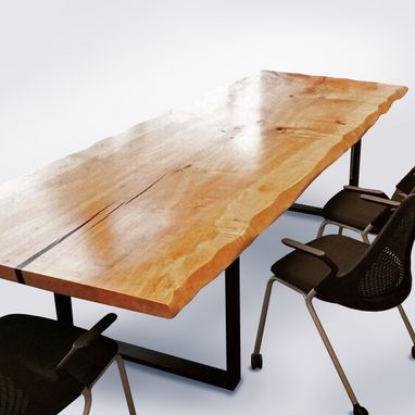 Custom Made Live Edge Table Maple Conference Or Dining Room