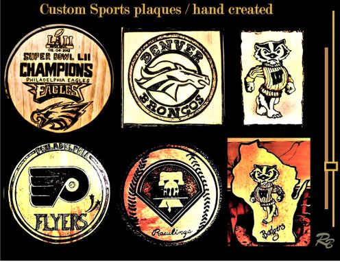 Custom Made Sports, Memorabilia, Plaques, Art, Custom Sign, Signs, Custom, Wood, Personalized, Hand Created,