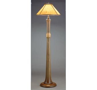 Custom Made Comfort Floor Lamp W/ Translucent Wood Shade