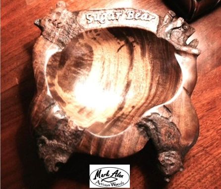 Custom Made Hand Carved Artisan Walnut Bowl