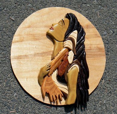 Handmade Indian Maiden by Jim's Wood-N-Stuff - - Intarsia 