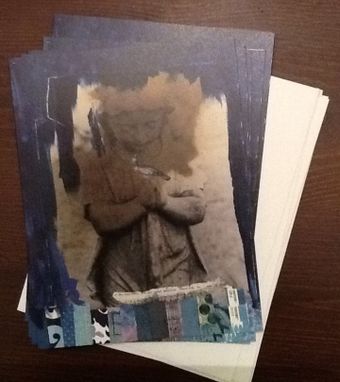Custom Made Angel In Bluess Notecard Set