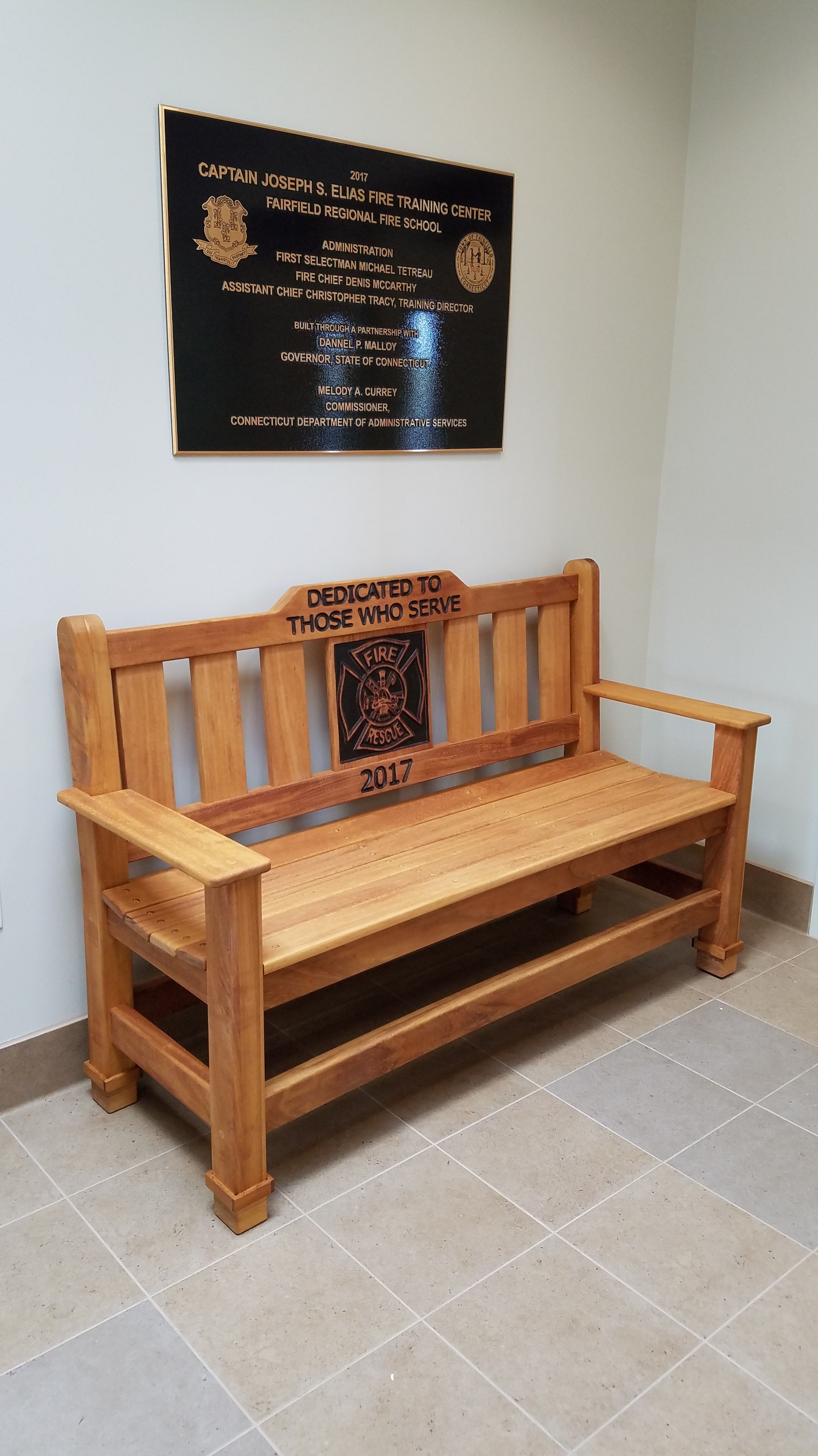 Handmade Custom Made Memorial Park Bench Indoor/Outdoor by Queen of