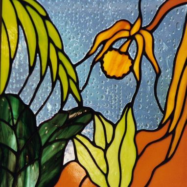 Custom Made Rainforest Stained Glass Window