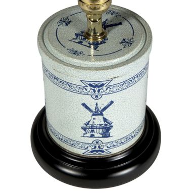 Custom Made Vintage Blue Windmill Caddy Lamp