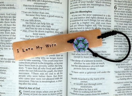 Custom Made I Love My Wife With Polymer Clay Beading Bookmark