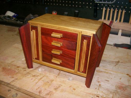 Custom Made Padauk And Canary Jewlery Box