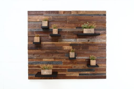 Hand Crafted Floating Shelf Artwork Made Of Old Reclaimed Barn