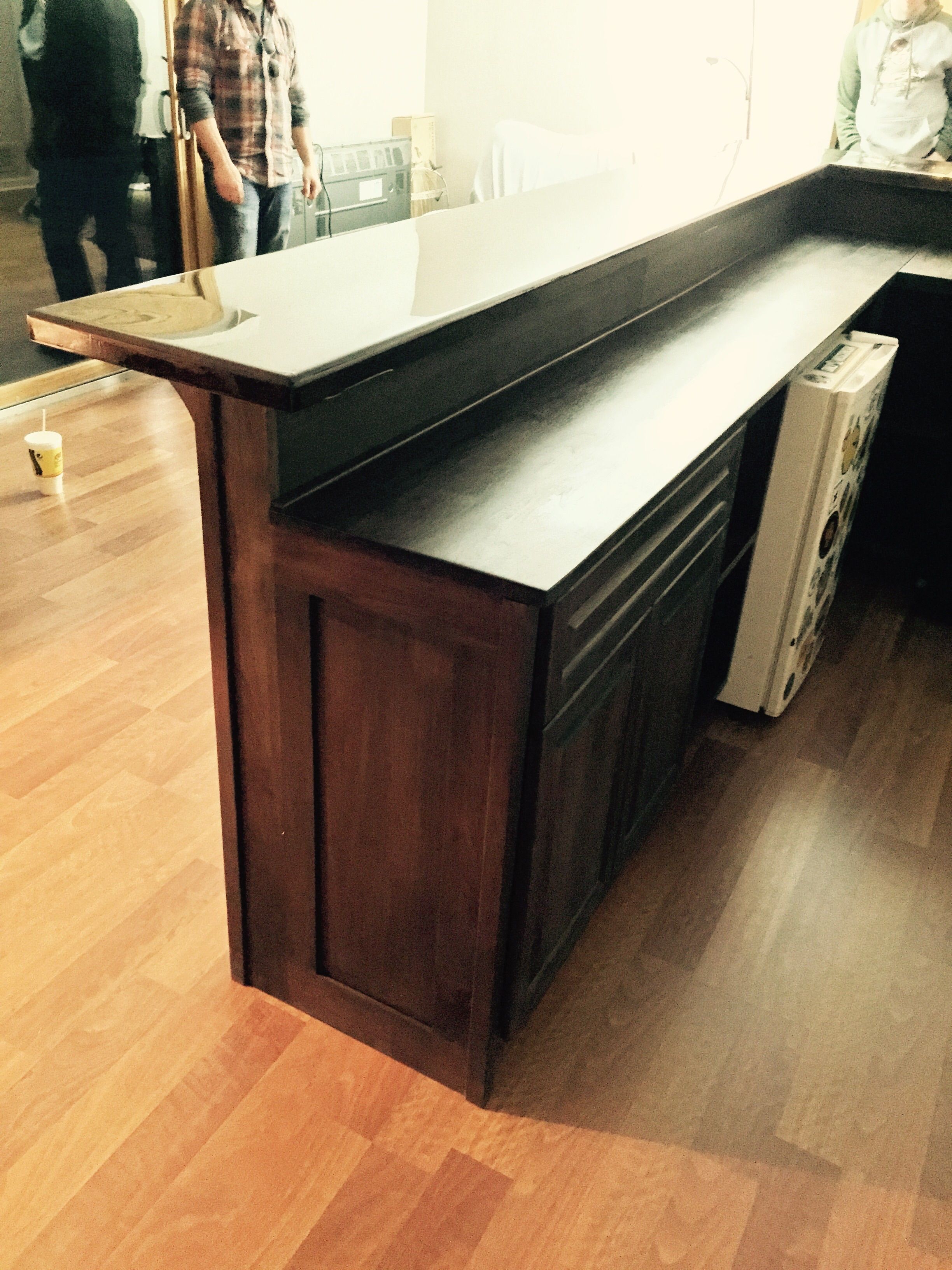Hand Crafted Walnut In Home Bar by Black Beard Woodworking