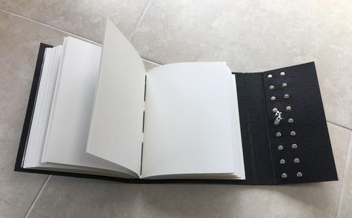 Custom Made Black Industrial Goth Lockable Steampunk Leather Journal