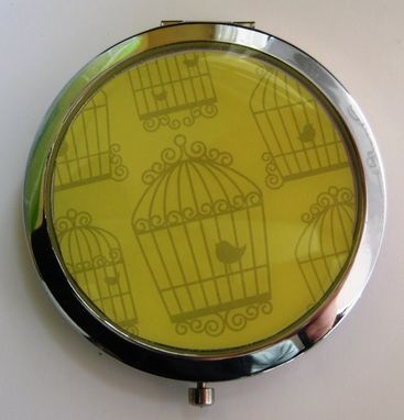 Custom Made Double-Sided Compact Mirror With Custom Paper Design