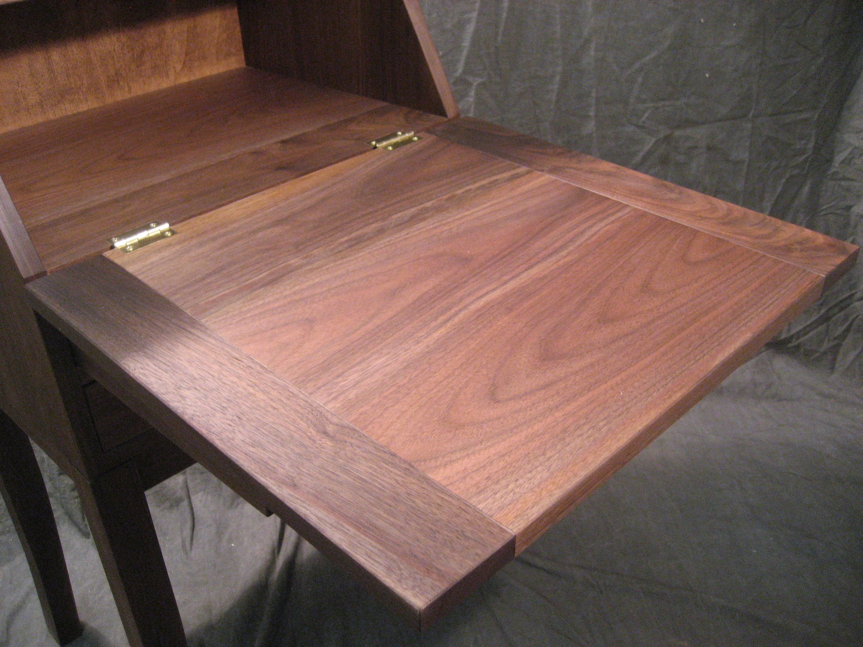 Custom Made Black Walnut Secretary Desk by Red Acorn Woodworking