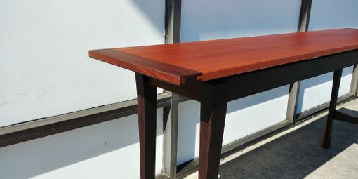 Custom Made Antikea Floating Top Sofa (Entry, Hall, Console) Table In Sapele And Wenge