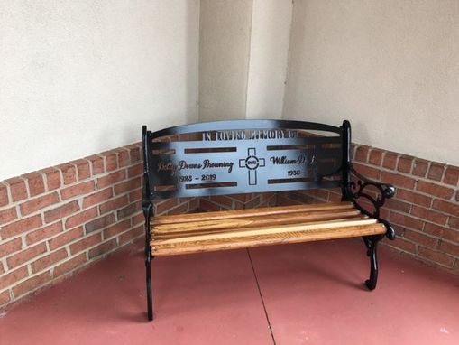 Custom Made Memorial Bench
