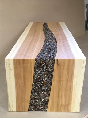 Custom Made River Rock Coffee Table
