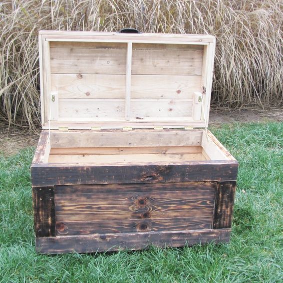 Handmade Wood Chest Made From Reclaimed Wood Pallets - Hope Chest - Toy ...