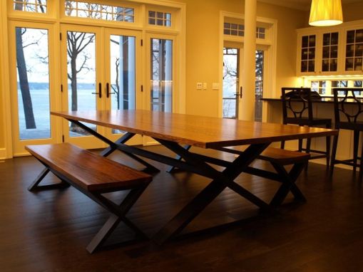 Custom Made Shedua Dining Table And Benches