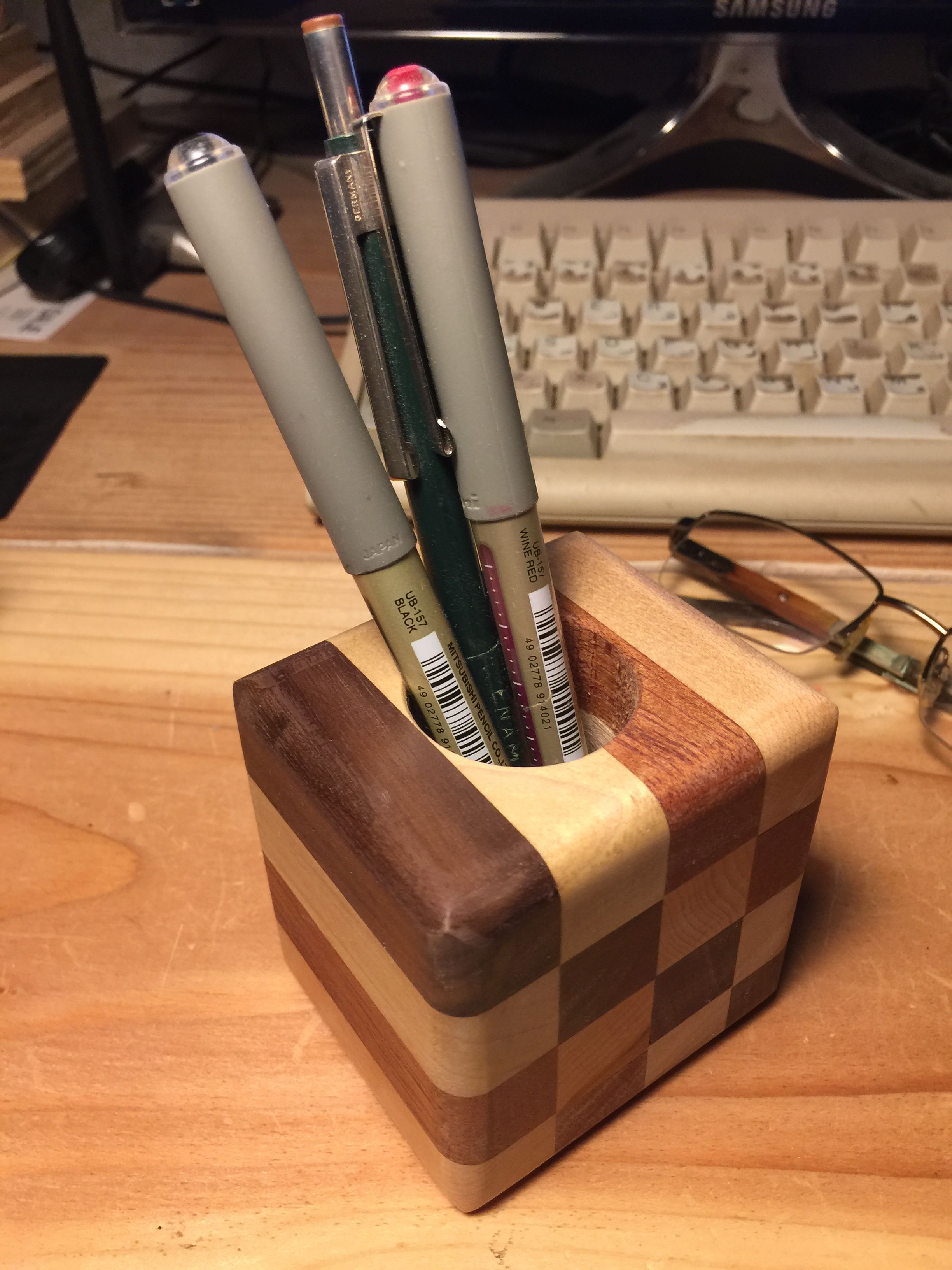 Buy Hand Made Pen Holder Cup, Office & Desk Storage, made to order from M. Reslan Hawasli