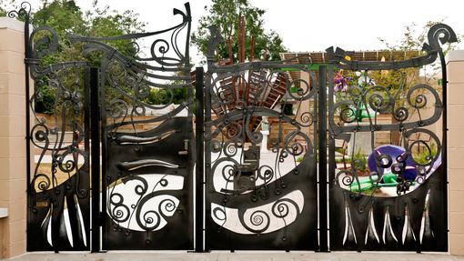 Custom Made Bywater Art Loft Sculpture Garden Gates
