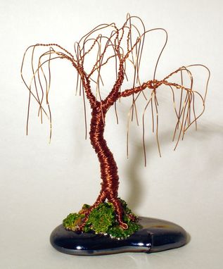 Custom Made Oak Bonsai  - Mini Wire Tree Sculpture