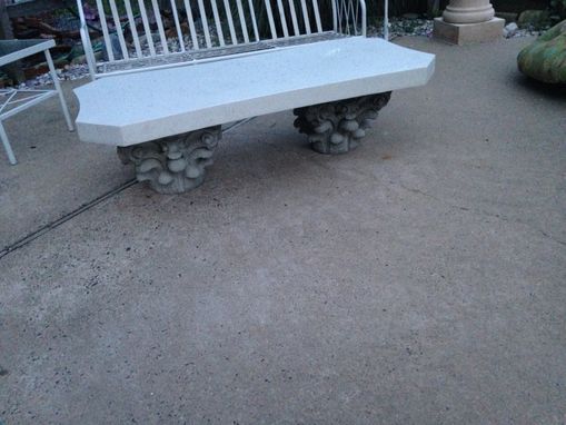 Custom Made Concrete Coffee Table With Shells