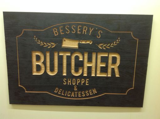 Custom Made Charred Oak Sign For Your Business