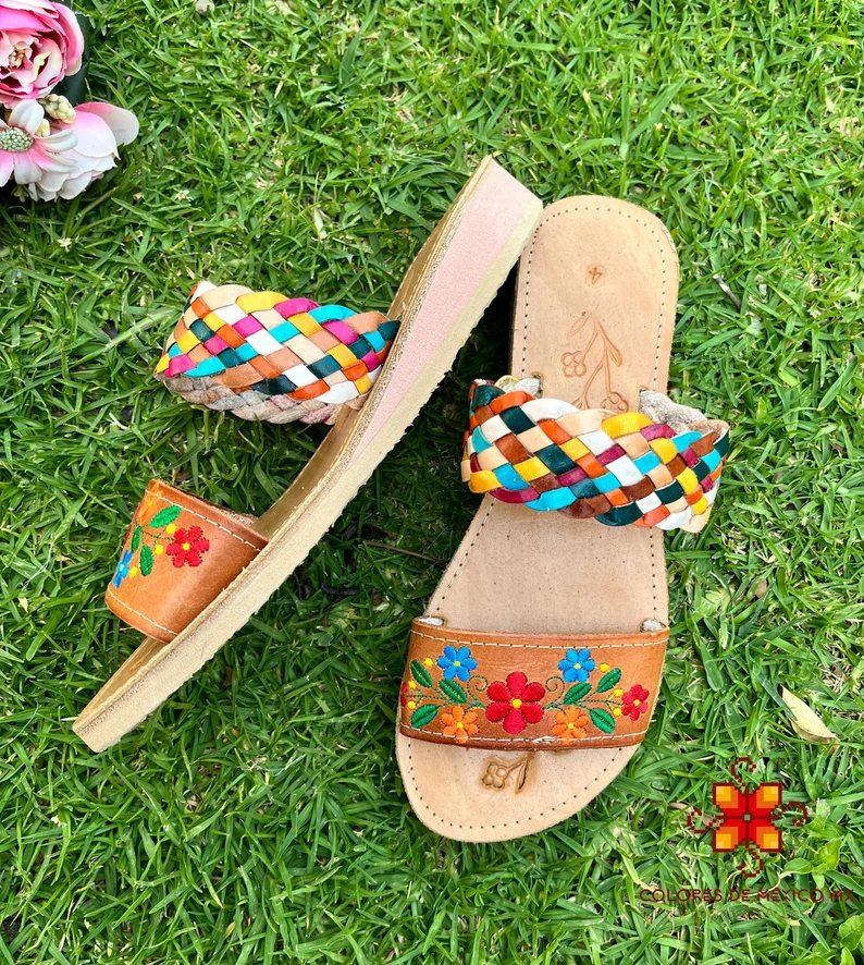 Buy Custom Made Leather Mexican Shoes - Mexican Style - Leather Sandals ...