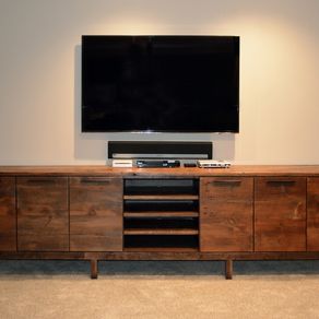 Custom TV Stands | Entertainment Centers | CustomMade.com - Reclaimed Wood Media Center Console