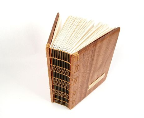 Custom Made Large Mahogany Photo Album - Scrapbook Handmade Wood Book Heirloom Memory Book Anniversary Gift
